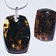 Pendant and ring made of natural amber with inclusions, Jewelry Sets, Belokuriha,  Фото №1