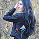 Black embroidered jacket ' Poppies, irises, tulips', Suit Jackets, Vinnitsa,  Фото №1