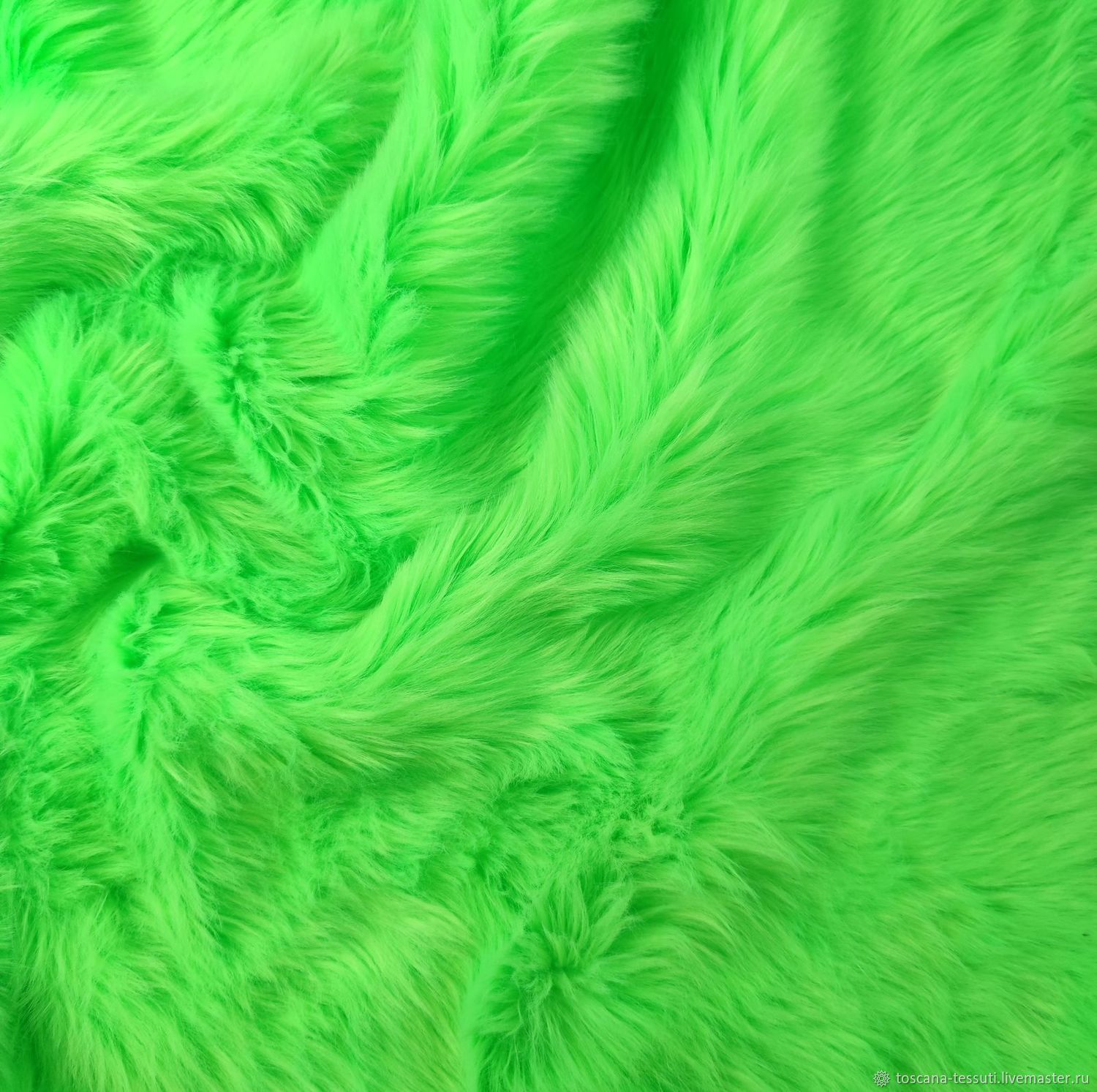 Мех искусственный зеленый
