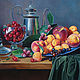 Painting Classic still life, oil, canvas 40h50, Pictures, Moscow,  Фото №1