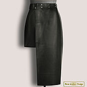 Одежда handmade. Livemaster - original item Ilsina skirt made of genuine leather/suede (any color). Handmade.