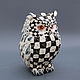 Vase sculptural Checkered owl. Vases. Mila. My Livemaster. Фото №6