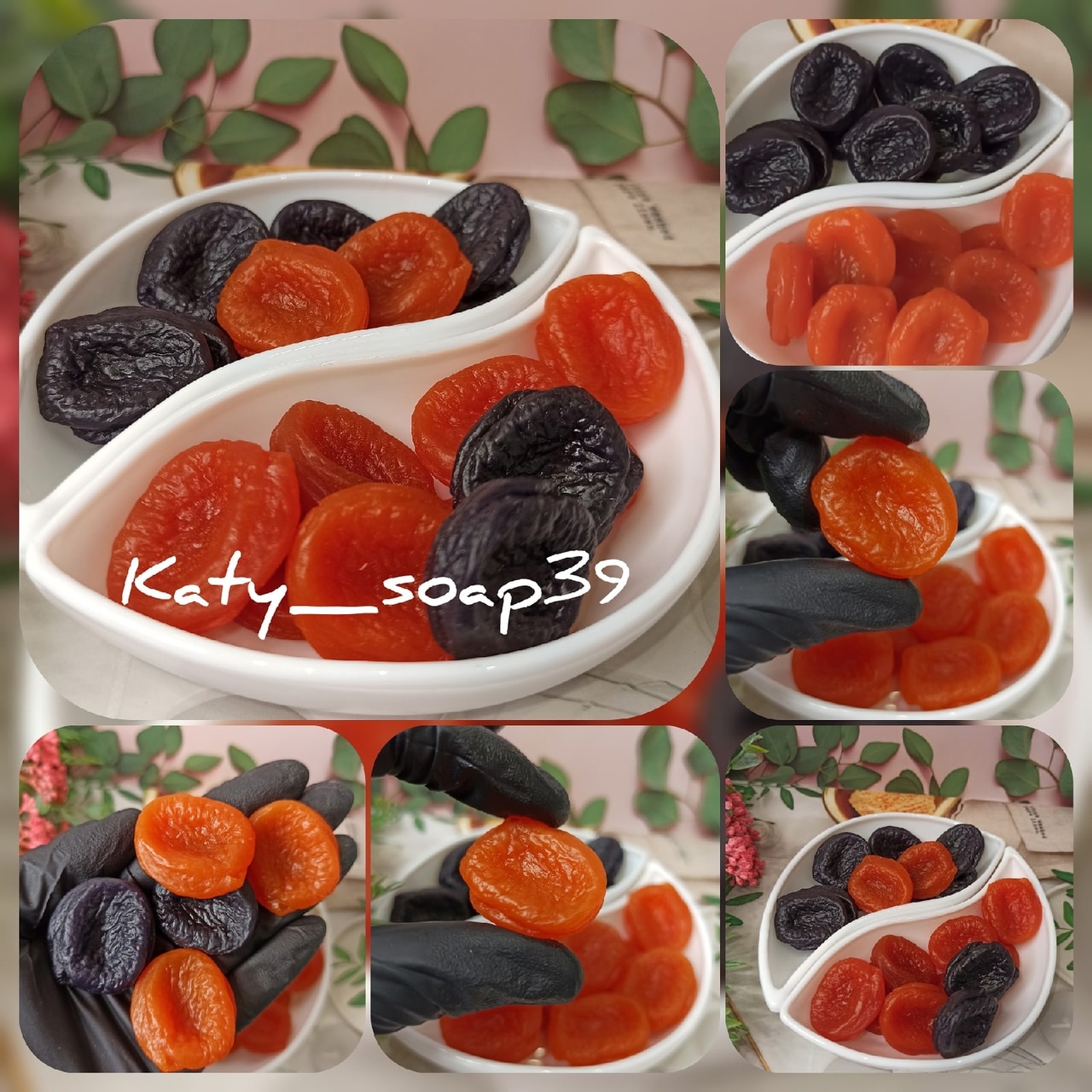 Курага и чернослив-также приготовлены из мыла