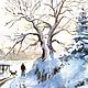 Order Watercolor painting 'Christmas day.'. Senchilova Evgenia. Livemaster. . Pictures Фото №3