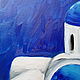 Santorini Oil Painting 30 x 40 cm Greece Landscape Blue. Pictures. Viktorianka. My Livemaster. Фото №4
