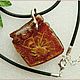 Amber. Pendant 'Spider' amber silver, Pendants, Moscow,  Фото №1