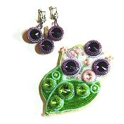 Украшения handmade. Livemaster - original item Spring flowers. Jewelry set. Brooch-boutonniere,earrings,pendant. Handmade.