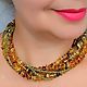 Necklace  with  amber, Necklace, St. Petersburg,  Фото №1