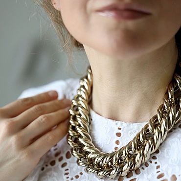 Винтаж ручной работы. Ярмарка Мастеров - ручная работа Винтаж: Массивная цепь Goossens. Handmade.