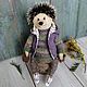 Hedgehog Pufik teddy friends. Teddy Toys. Olga Safonova. Online shopping on My Livemaster.  Фото №2