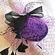 Шляпка фиолетовая с перышками, Шляпы, Санкт-Петербург,  Фото №1