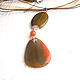 Order Jewelry sets: Pendant of yellow-orange wavy agate. AfricaForever. Livemaster. . Jewelry Sets Фото №3