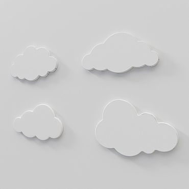 Для дома и интерьера ручной работы. Ярмарка Мастеров - ручная работа Настенный декор набор облака 4 шт.. Handmade.
