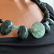 Украшения handmade. Livemaster - original item Necklace large jewelry, massive beads made of natural stones to buy. Handmade.