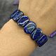 Order Natural Blue Lapis Lazuli Bracelet. naturalkavni. Livemaster. . Bead bracelet Фото №3