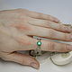 Engagement ring with emerald and gold 'Moss'. Engagement ring. Unusual Gemstone Jewelry. My Livemaster. Фото №5
