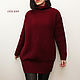 Order  knitted mini women's Burgundy dress. CUTE-KNIT by Nata Onipchenko. Livemaster. . Dresses Фото №3