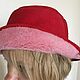 Panama made of sheepskin sheepskin coats natural women's red suede for winter. Hats1. Alison. My Livemaster. Фото №4