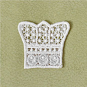 Материалы для творчества handmade. Livemaster - original item Applique embroidery lace Crown flower patch FSL. Handmade.