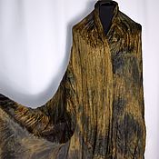 Аксессуары handmade. Livemaster - original item Stole silk brown ochre sheila azra khitzhab long thin. Handmade.
