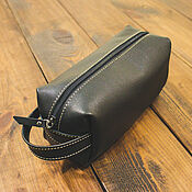 Сумки и аксессуары handmade. Livemaster - original item Bag — dressing case made of black leather. Handmade.
