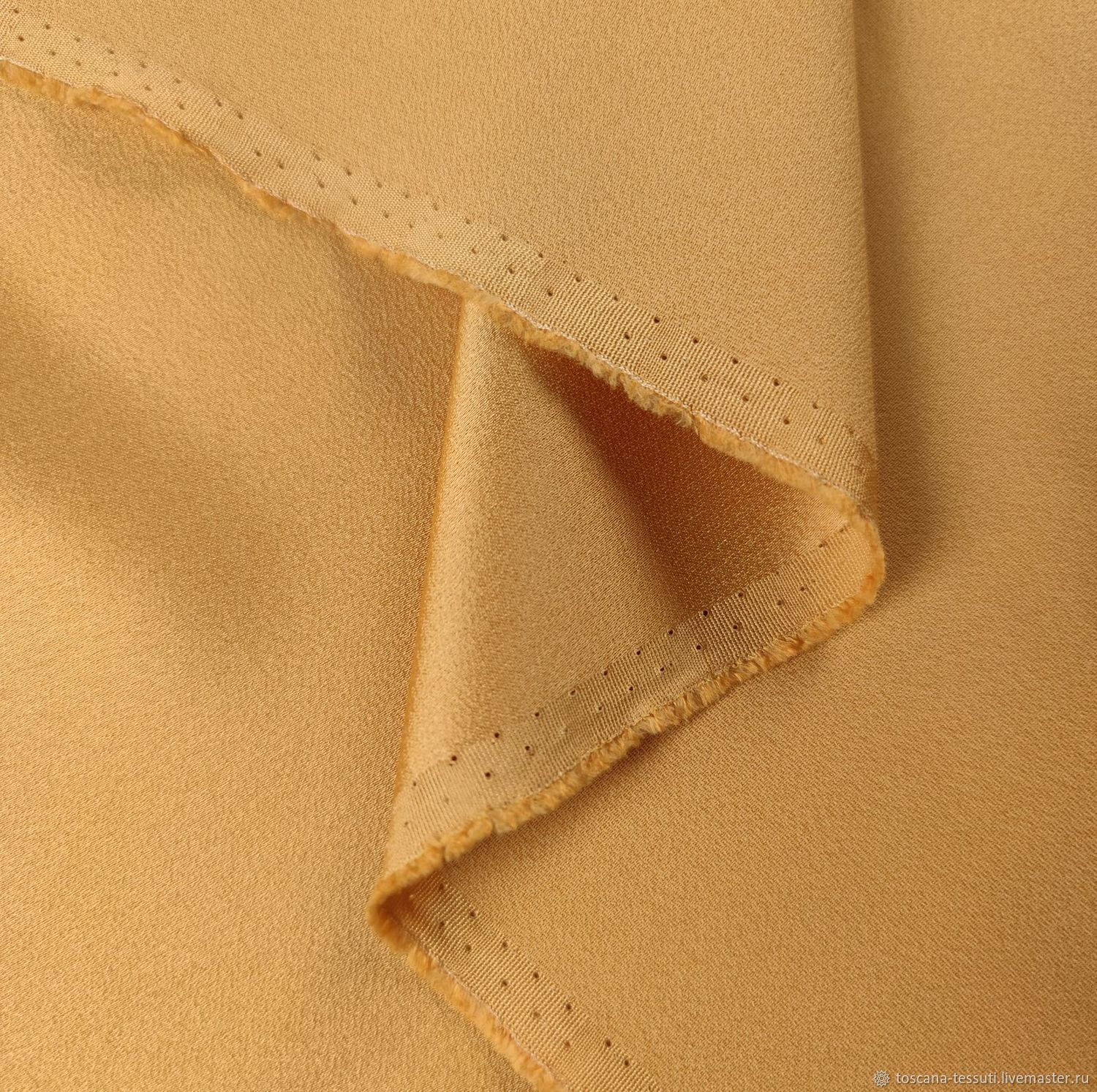 Вискоза 40. Креп ткань желтая. Желтый креп сатин материал для шитья.