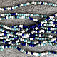  Голубой микс из мелких стеклянных бусин 4-3 мм, Индонезия. Бусины. Королёк 2 (koroleck2). Интернет-магазин Ярмарка Мастеров.  Фото №2