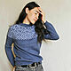 Jacquard knitted women's Sweater, woolen jumper lopapeisa. Sweaters. Dobryy_vyaz. My Livemaster. Фото №4