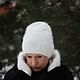 Вязаная белая шапка, Пушистая шапка из ангоры с люрексом. Шапки. Belkahats / Шапки, медведи / Мария. Ярмарка Мастеров.  Фото №11