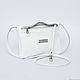 Order White Crossbody Small Leather Handbag for Phone Clutch. BagsByKaterinaKlestova (kklestova). Livemaster. . Crossbody bag Фото №3