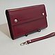 Order wallet womens leather. Clutch bag Bordeaux. Bags and accessories. Alexandra (SSbagS). Livemaster. . Wallets Фото №3