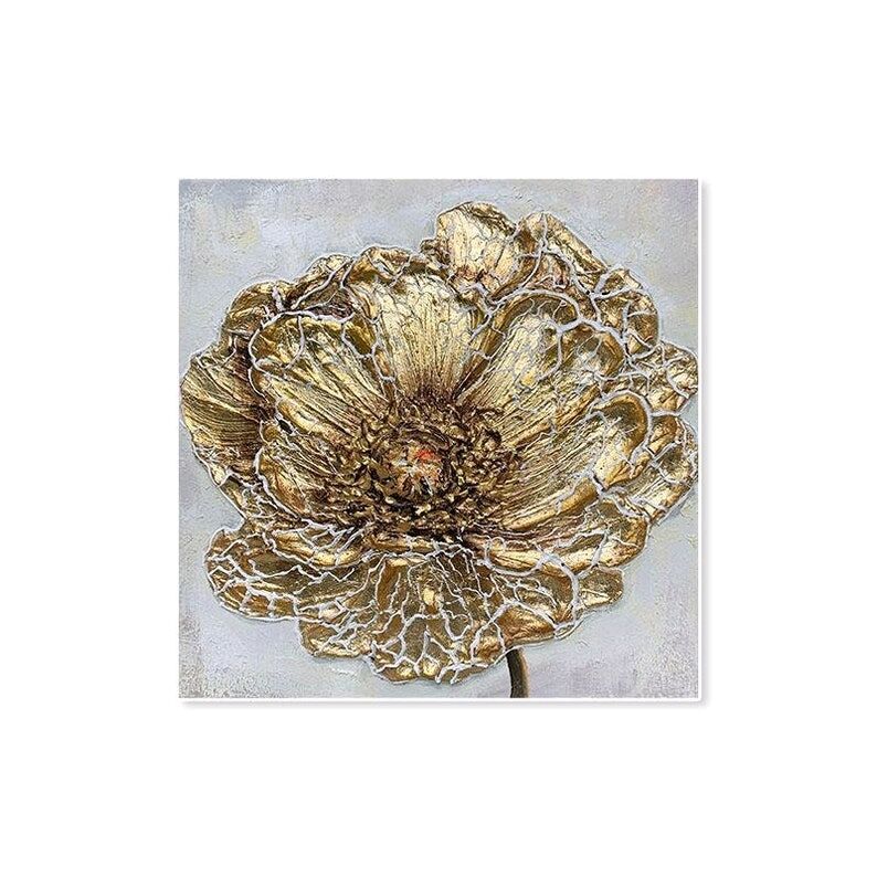 Картина на холсте золотая ромашка Картина цветы Стильные картины в ...