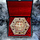 Hexagon watch in a casket with amber "The Emblem of RF", Gifts for February 23, Moscow,  Фото №1