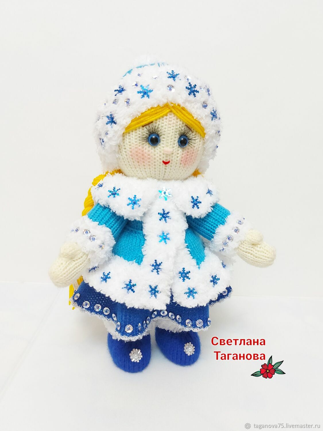 Снегурочка. Вязаная интерьерная кукла, Интерьерная кукла, Волгоград,  Фото №1