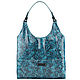 Women's leather bag 'Elsinore' (blue reptile), Shopper, St. Petersburg,  Фото №1