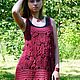Сарафан с бахромой "Вишня". Сарафаны. BOHO UNICUM. Ярмарка Мастеров.  Фото №7