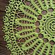 Crochet napkin of light green color ( d 31 cm ). Doilies. irsicrochet. My Livemaster. Фото №4