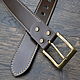 Leather belt, double-sided. Straps. Andrej Crecca. Интернет-магазин Ярмарка Мастеров.  Фото №2
