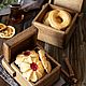 A set of storage boxes 'Cube' made of light oak, Sugar Bowls, Moscow,  Фото №1