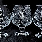 Посуда handmade. Livemaster - original item Hunter. Set of cognac glasses. Handmade.