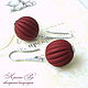 Earrings 'Red balls'. Earrings. Red Rose. Online shopping on My Livemaster.  Фото №2