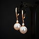 'Classic gold' earrings with Swarovski pearl. Earrings. Mazarine_Blue_Jewelry. Online shopping on My Livemaster.  Фото №2