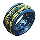 Order Кольцо "Голубые алмазы" с золотом на синем титане. Jewelry Laboratory Alter Ego. Livemaster. . Rings Фото №3