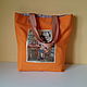 Оранжевая пляжная сумка яркий шоппер летняя сумка. Сумка-шоппер. Мечты о лете. Ярмарка Мастеров.  Фото №4