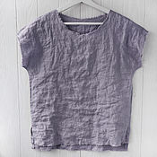 Одежда handmade. Livemaster - original item Lavender blouse made of 100% linen. Handmade.