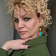 Авторские серьги с натуральной аризонской бирюзой и балтийским янтарем. Серьги классические. Acid Fox. Ярмарка Мастеров.  Фото №6