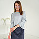 Knitted jumper with lurex oversize loose style grey, Jumpers, Novosibirsk,  Фото №1