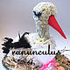 Аист из цветов. Букеты. Студия цветов Ranunculus. Интернет-магазин Ярмарка Мастеров.  Фото №2