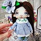  Текстильная кукла Мальва Лесная Примли Блю. Интерьерная кукла. teensy dolls. Ярмарка Мастеров.  Фото №4