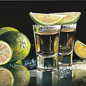 Картины и панно handmade. Livemaster - original item Pictures: Tequila and limes. Mexico. Print from the author`s work. Handmade.
